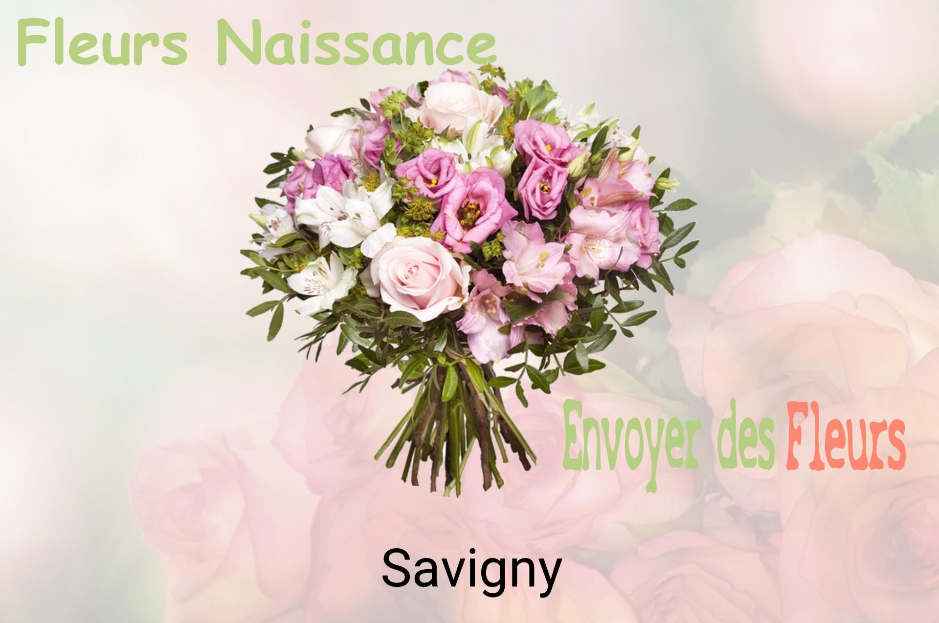 Bouquet de fleurs de naissance livré à Savigny